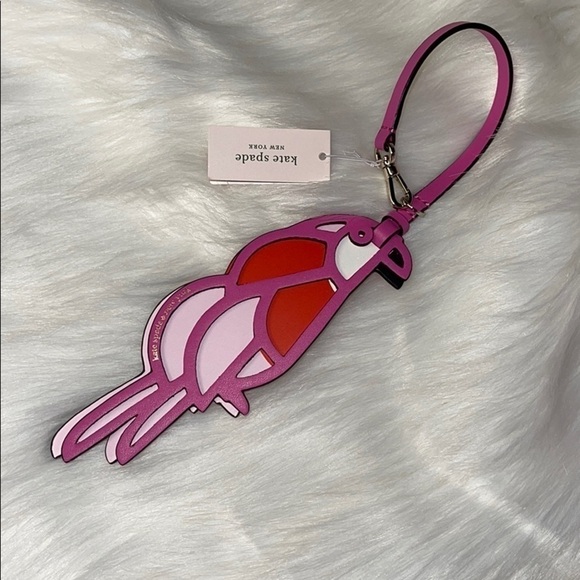 AUTHENTIC KATE SPADE FLOCK PARTY PARROT MULTI CROSSBODY BAG & MATCHING KEYCHAIN - Picture 3 of 9